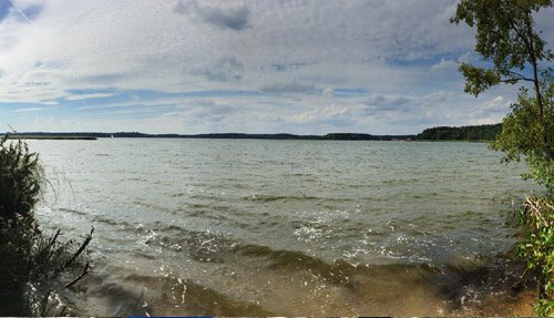 Swornegacie - panorama jeziora karsińskiego
